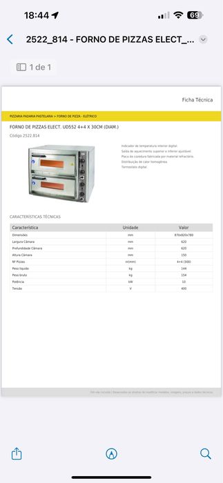 Forno Pizza Industrial 4x4