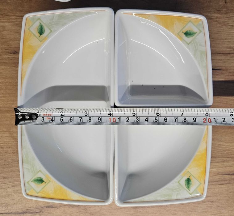 Komplet sałatkowy Lubiana z motywem liścia