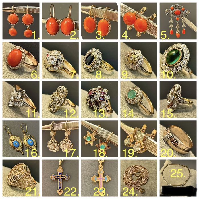 Серьги Коралл Бриллианты Золото 56, 583, 750 проба