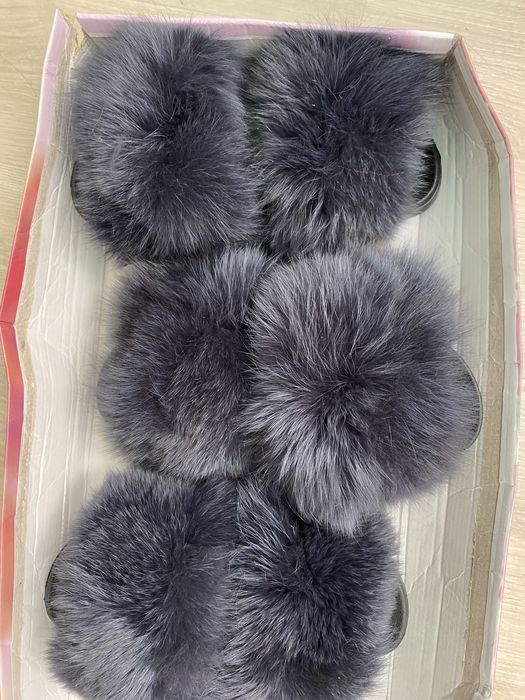 Розпродаж!!!Трендові пухнасті шльопанці з натуральним хутром!!!