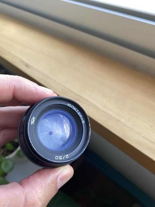 Lente jupiter-8 50mm f2 preta com acessorios