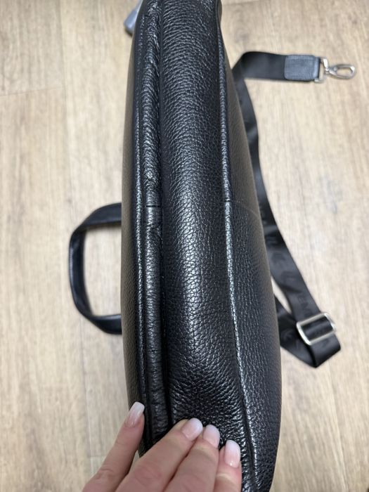 Мужской кожаный портфель- сумка