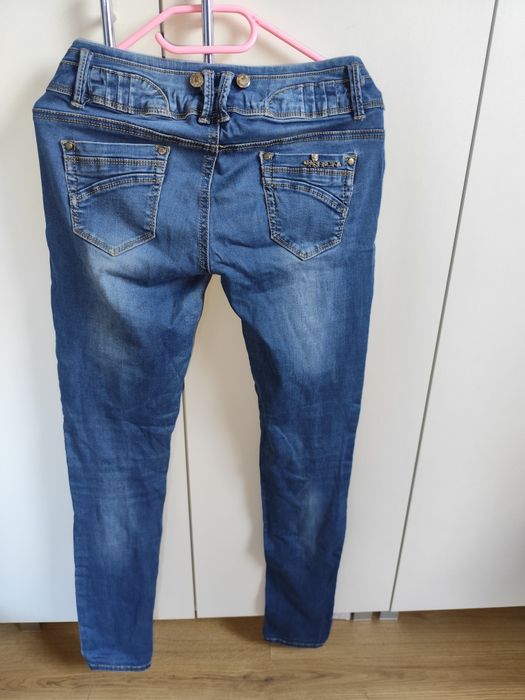 Skinny spodnie jeansowe damskie M