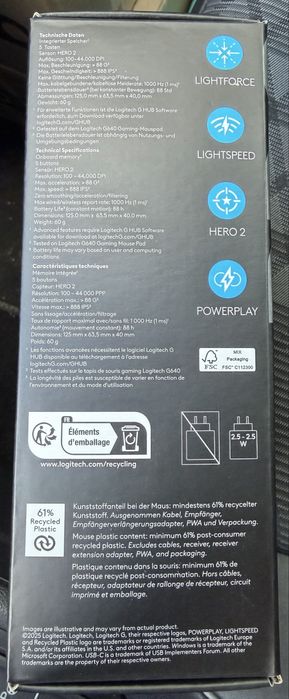 Оригінальна нова бездротова ігрова миша Logitech G Pro X Superlight 2 SE Red