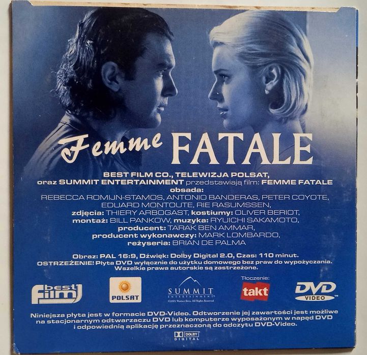 *film dvd "Femme Fatalle" reż. Brian De Palma*