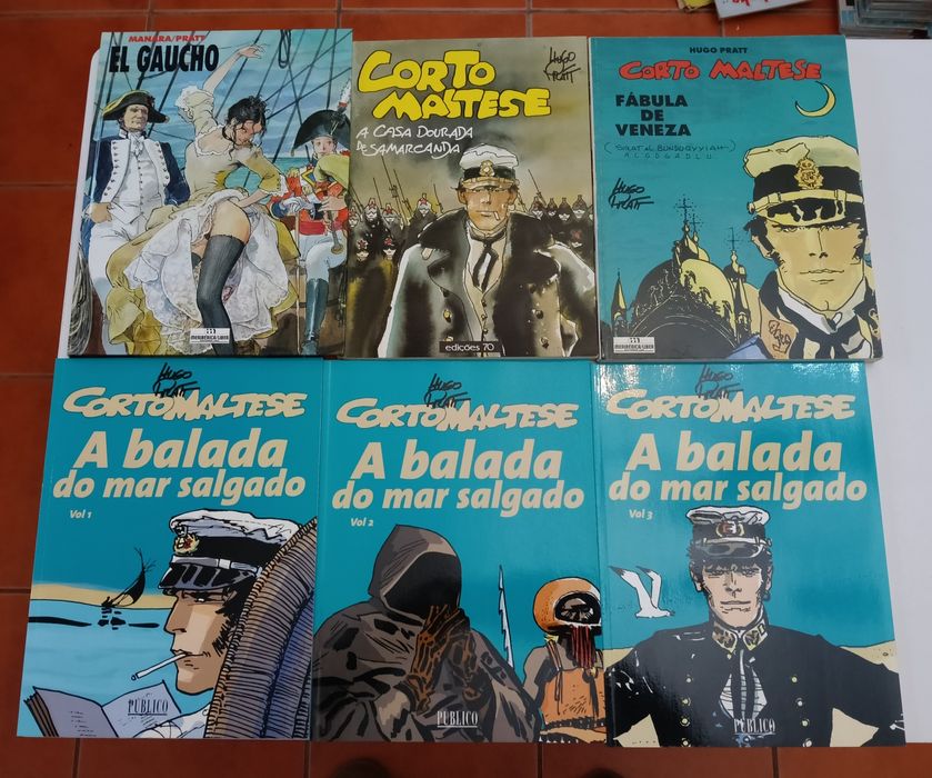 22 Livros de Milo Manara e Hugo Pratt (6 de capa dura)