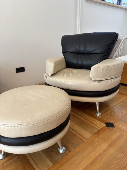 Fotel marki Kler + pufka