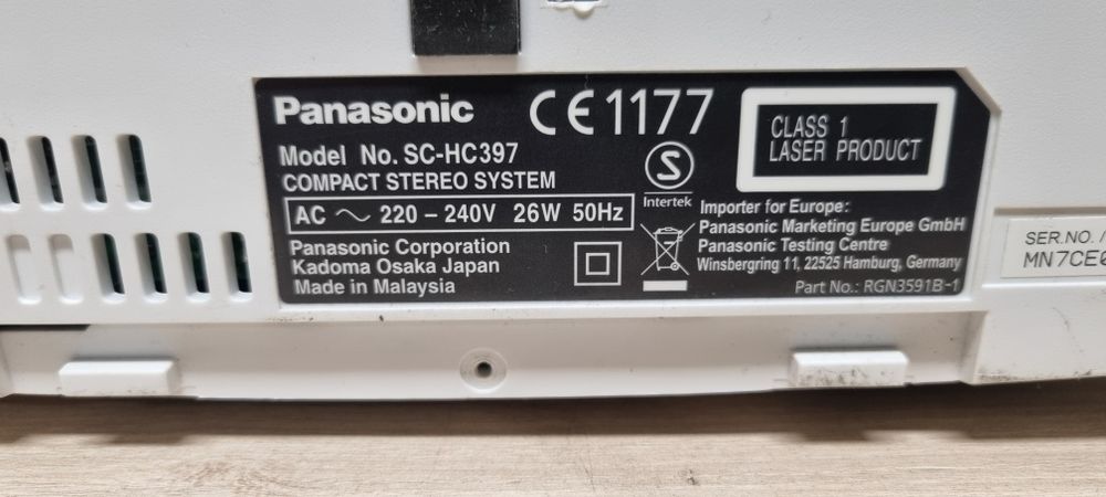 Wieza PANASONIC SC-HC397 bluetooth DAB+