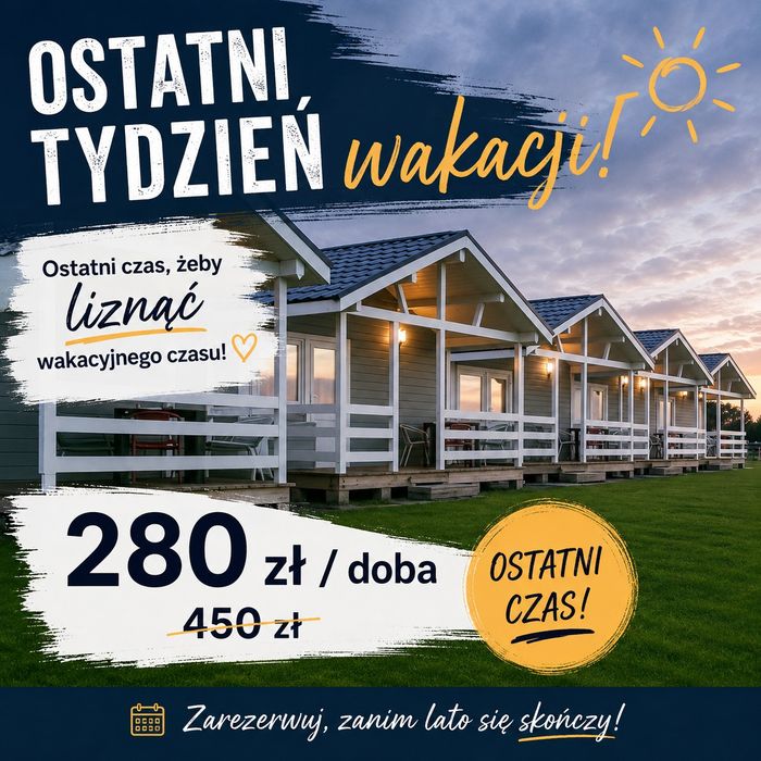 Domki lotniskowe nad morzem  Północna Mila Sianożęty