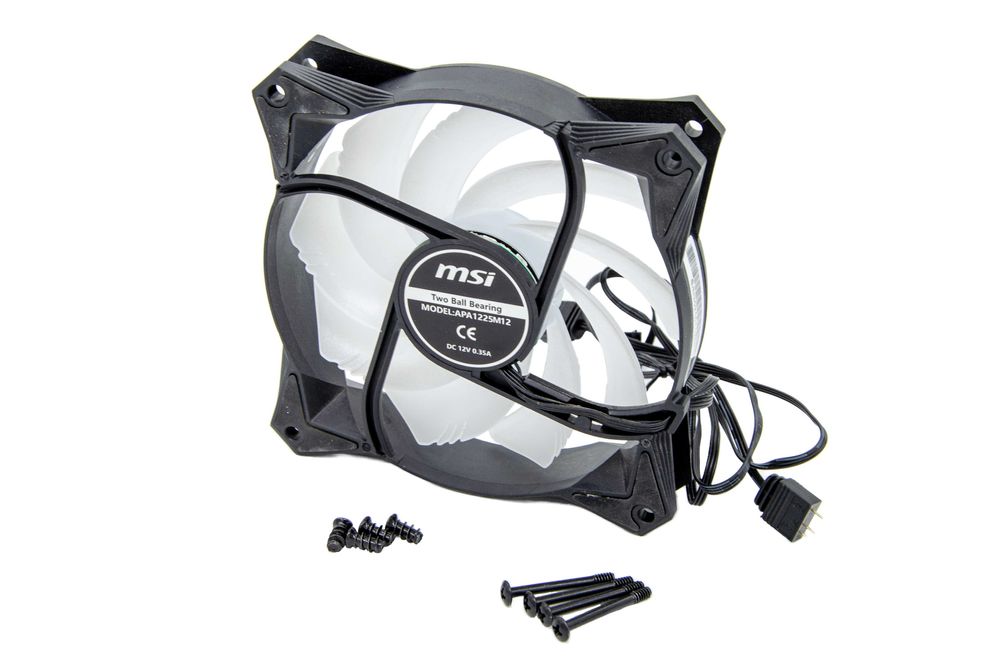 Zestaw 14 wentylatorów MSI 120 x 120 mm APA1225M12 aRGB + złączki