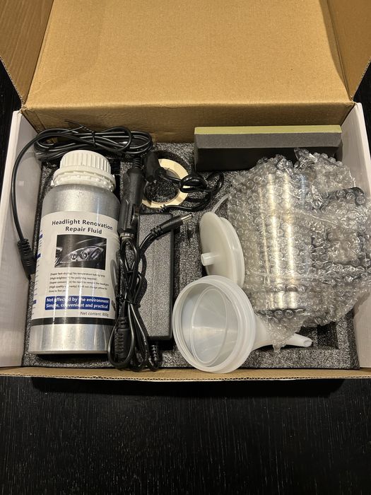 Zestaw Do Regeneracji Naprawy Reflektorów Lamp Czajniczek Płyn 200ml