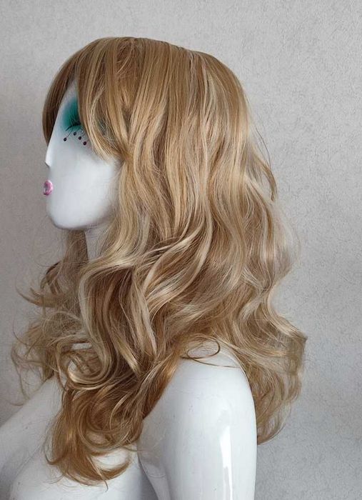 Парик мелированный блонд волнистые светлые волосы