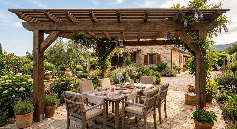 Pérgola, Alpendre e Cobertura Exterior por Medida | Jardim e Terraço | Madeira Maciça | Entrega Portugal