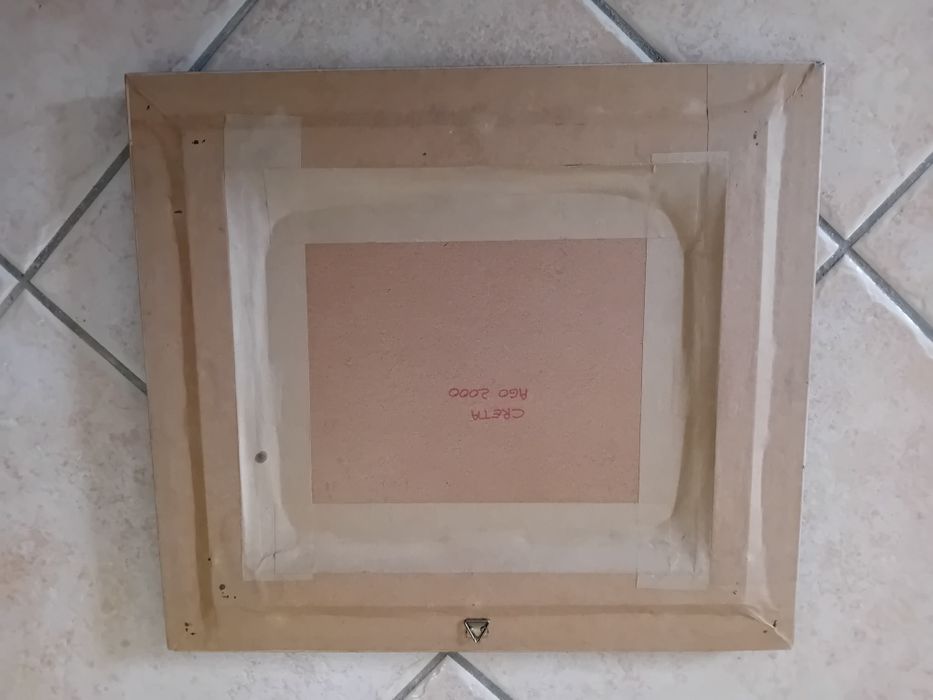 Quadro de autor, pintura a óleo, ano 2000, ilha Creta Grécia, em perfeitas condições, medidas: 37cm largura 33cm altura