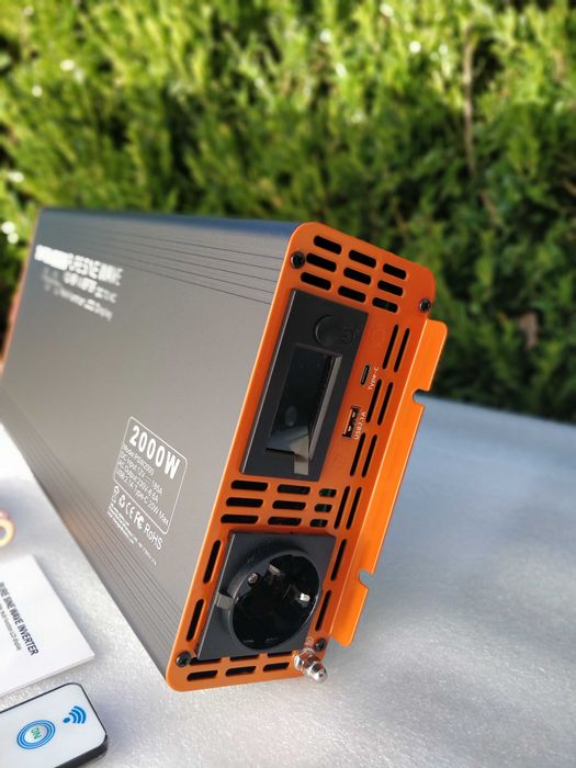 Inversor Onda Senoidal Pura 12/24/230V — 1000W / 1500W / 2000W + LCD