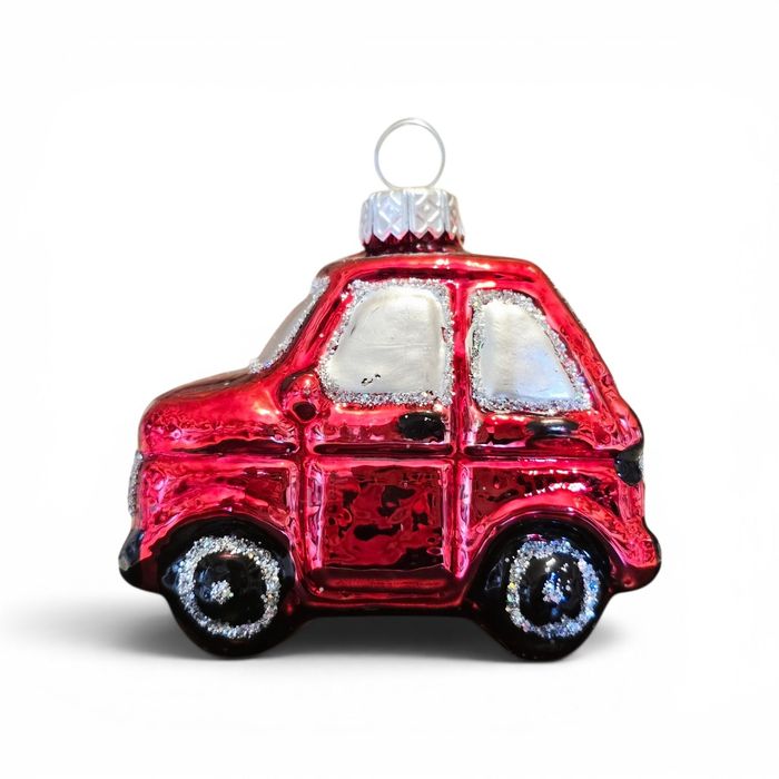 Bombka choinkowa szklany samochód AUTO MALUCH  Fiat 126p jak z prl