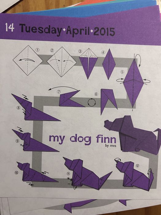 Origami - calendário