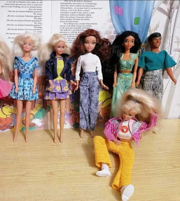 Barbie куклы. Велосипед детский. Кубики. Кошечка-пищалка