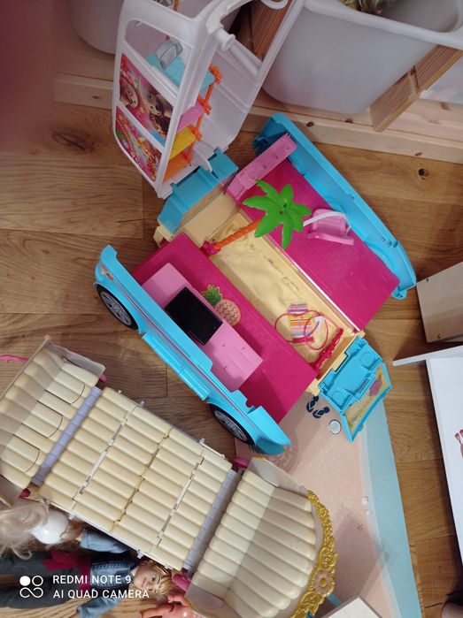 Domek drewniany XL dla lalek auto Barbie kareca kamper lalki