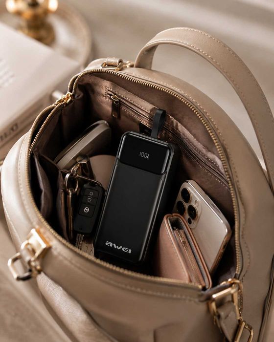 Потужний портативний акумулятор AWEI PA 105 павербанк 40000mah POWER BANK 22,5W