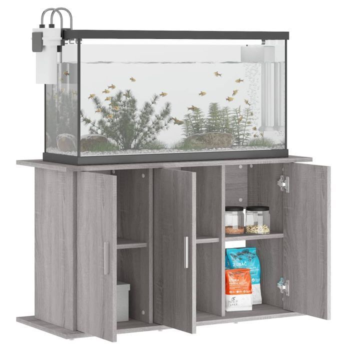 Szafka Pod Akwarium 101x41x58 cm Szary Dąb Sonoma