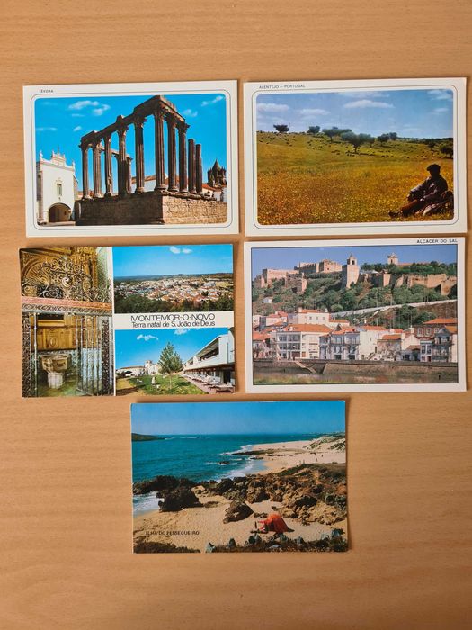 5 postais ilustrados do Alentejo