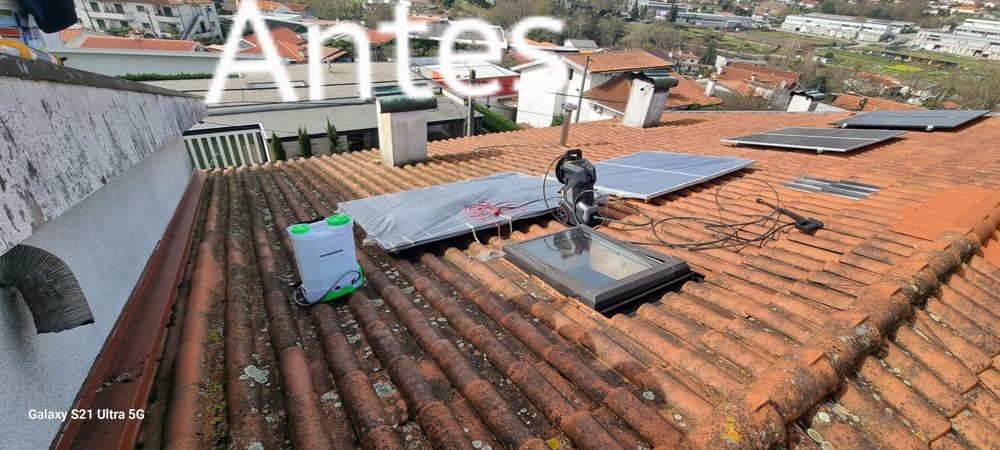 Limpeza telhado, rectificação, substituição etc