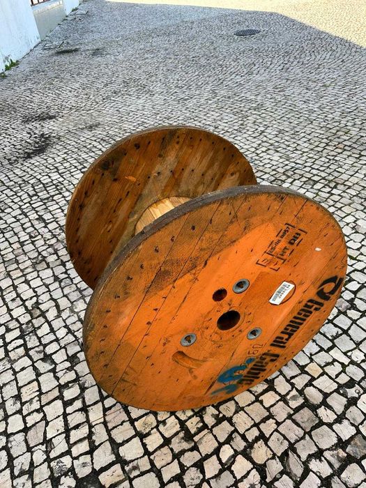 Bobines de madeira antigas para artesanato 3 unidades
