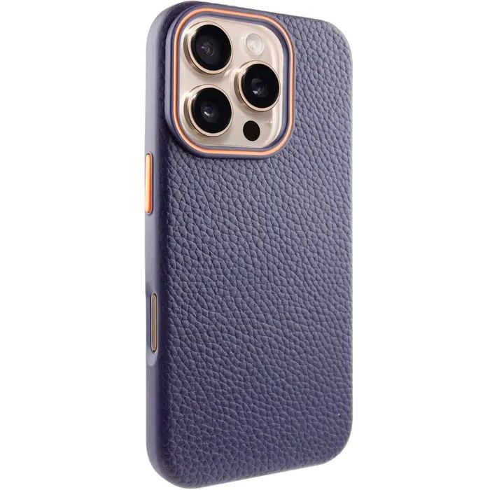 Чохол iPhone 16 Pro Max шкіряний Syndee MagSafe | На всі моделі | Чехол айфон 16 про макс кожанный с микрофиброй