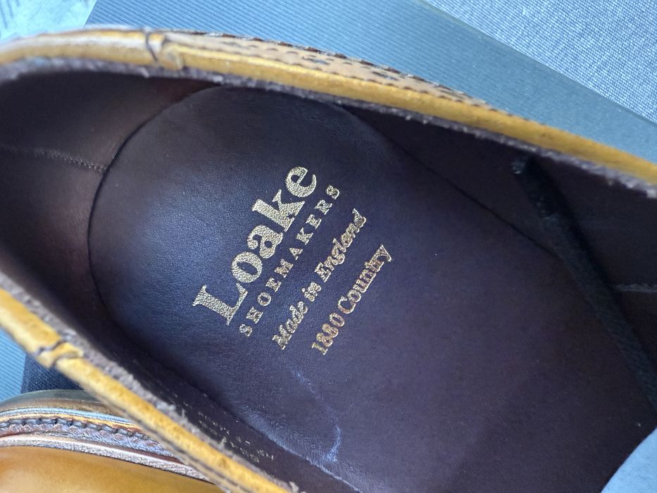 Nowe Loake Chester Tan Brogsy 10 F (F-regular) skòra