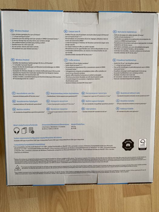 Wireless gaming Headset HP