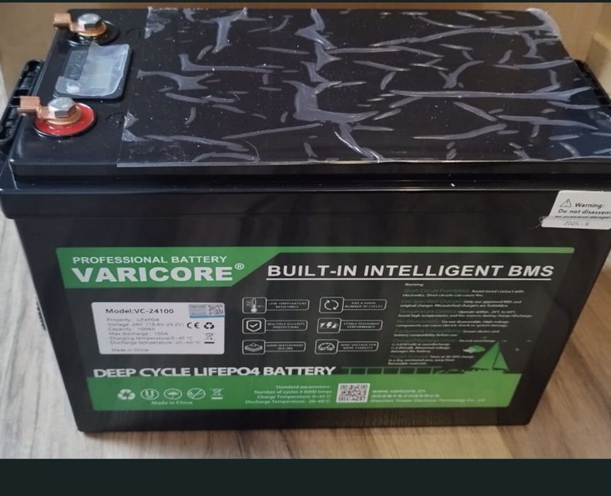 Литий железо фосфат LifePo4 24v100 24в100 инвертор дбж  2.4кВт