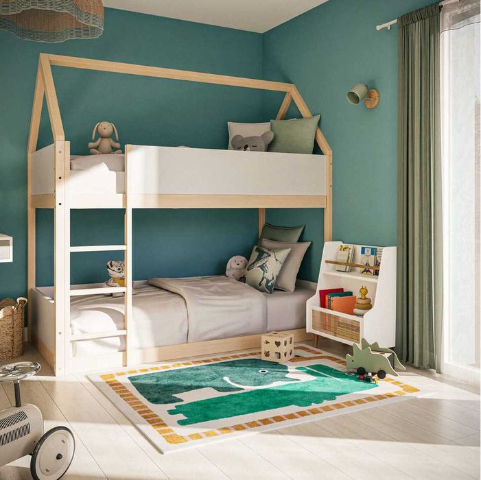 Beliche em cabana infantil bicolor 90x190 “Maisons du Monde”