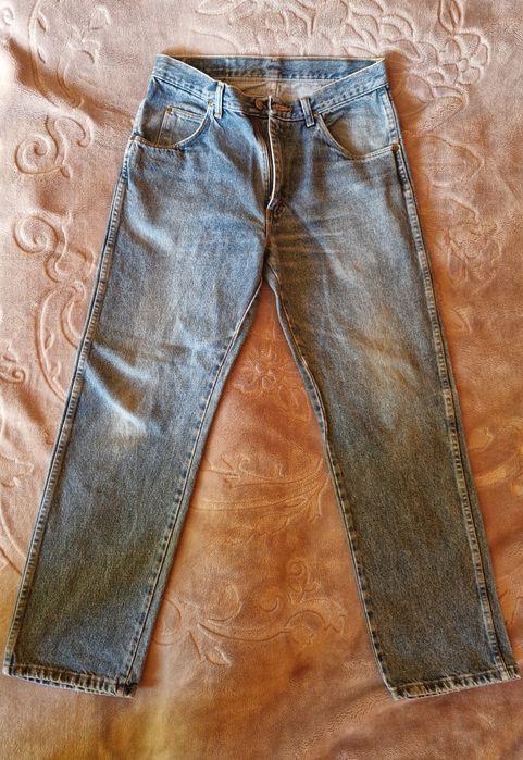 Spodnie Wrangler 30/32 proste, niebieskie, vintage