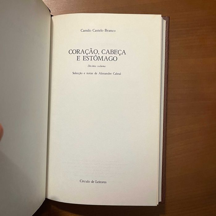 Camilo Castelo Branco - Coração, Cabeça e Estômago (envio grátis)