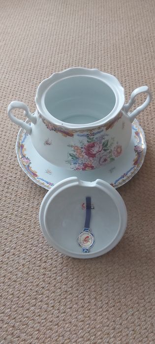 Terrina de sopa da Limoges ElleGi pintada à mão