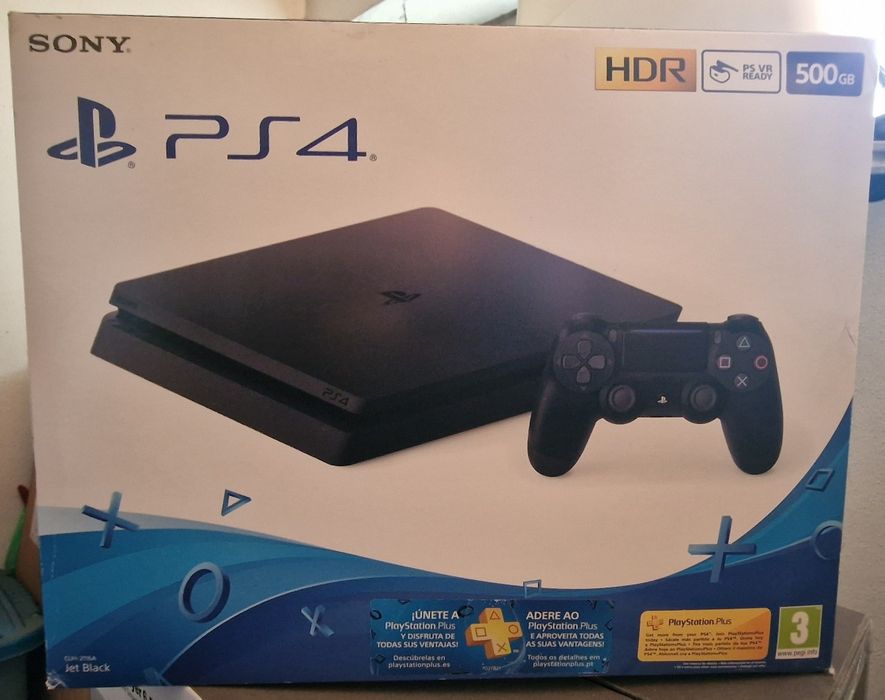 Ps4 500gb com comando e jogos