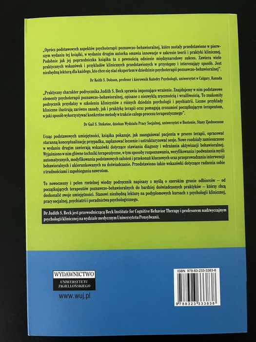 Urlop do 03.02. Terapia poznawczo-behawioralna. Judith S. Beck