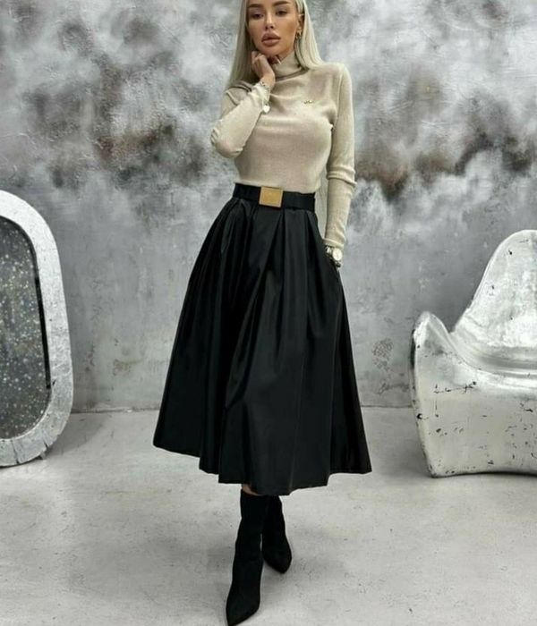 Спідниця зі штучної шкіри