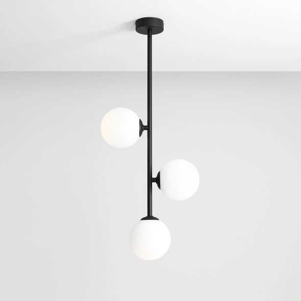 Nowoczesna, czarna lampa sufitowa LIBRA 3 CEILING BLACK