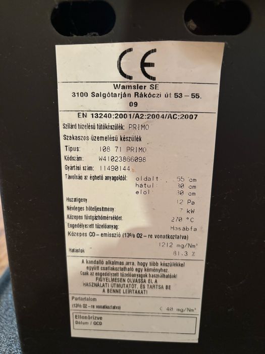 Kominek wolnostojacy