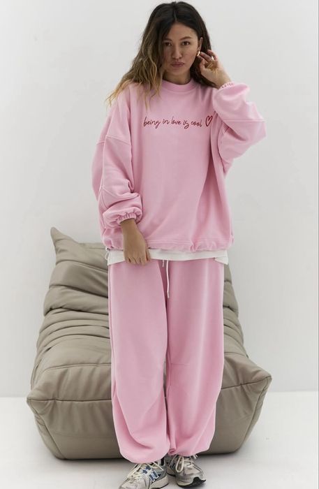 Реглан світшот свитшот рожевий кофта оверсайз розовая