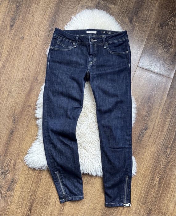 Jeansy Burberry Brit granatowe skinny rozmiar 28