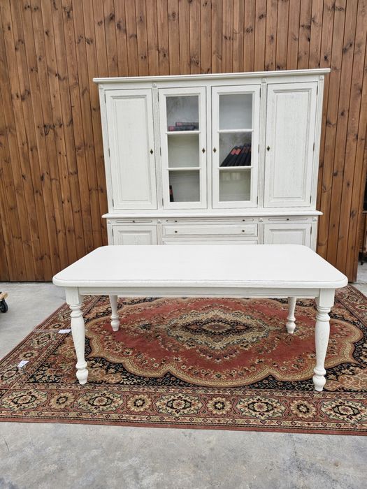 Stół dębowy bielony biały przecierki 180 cm #1580 Stylowy Węgrów