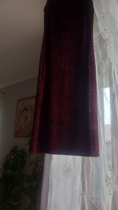 Sukienka z brokatem midi rozmiar 38