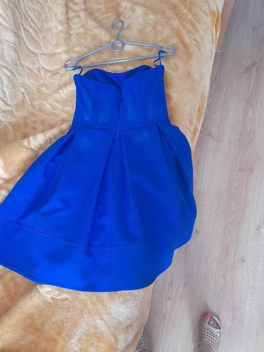 Sukienka imprezowa chabrowa