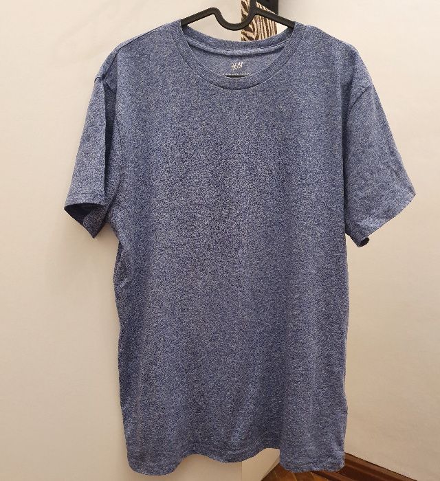 Niebieski bazowy t-shirt uniseks H&M rozm. M