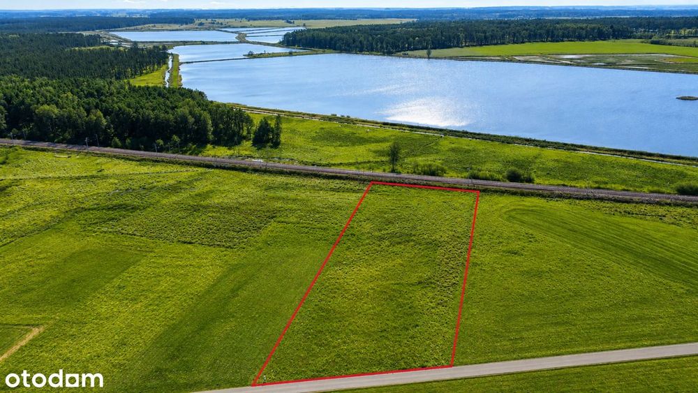 WSPANIAŁY WIDOK NA WODĘ !! Prąd - przyłącze na działce! BUDOWLANA !!