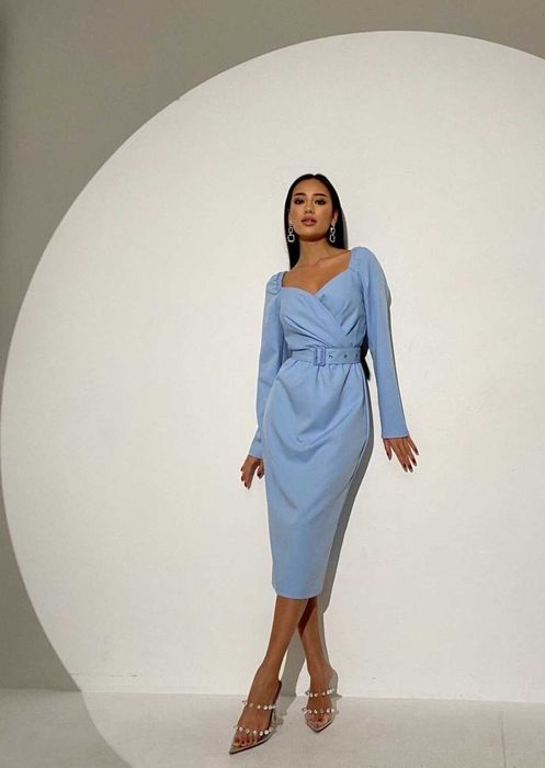 Сукня Шарлотта Jadone Fashion блакитного кольору