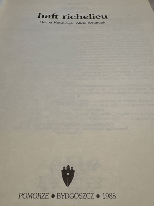 Haft Richelieu - Kowalczyk, Wrutniak